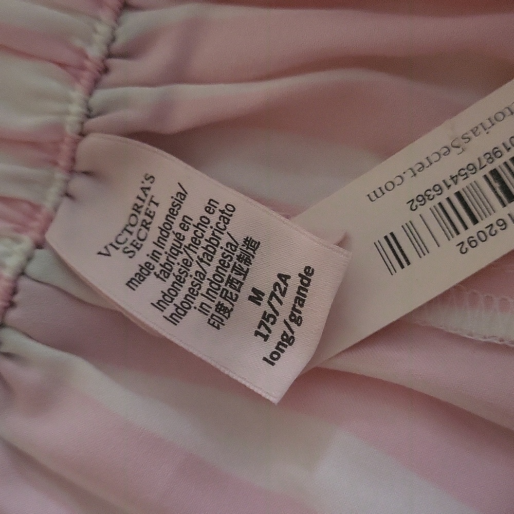 Victoria's Secret Glazed Satin Palazzo Sleep Pants 💥RARE iconic pink stripe - Picture 5 of 6